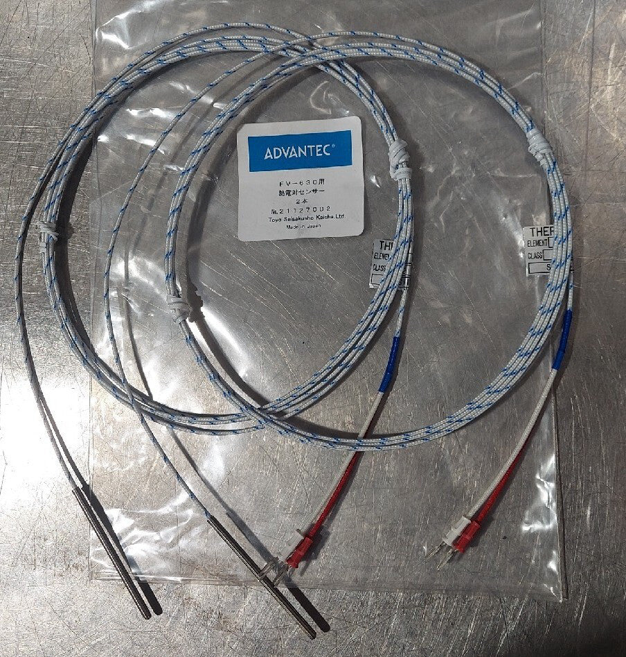 Lot Of 2 - Advantec FV-630, SUS 316 Element K Class 2 Thermocoupler. 