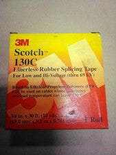 3M Scotch 130C Linerless Rubber Splicing Tape 3/4" X 30 ft (10 Yds) X .030"