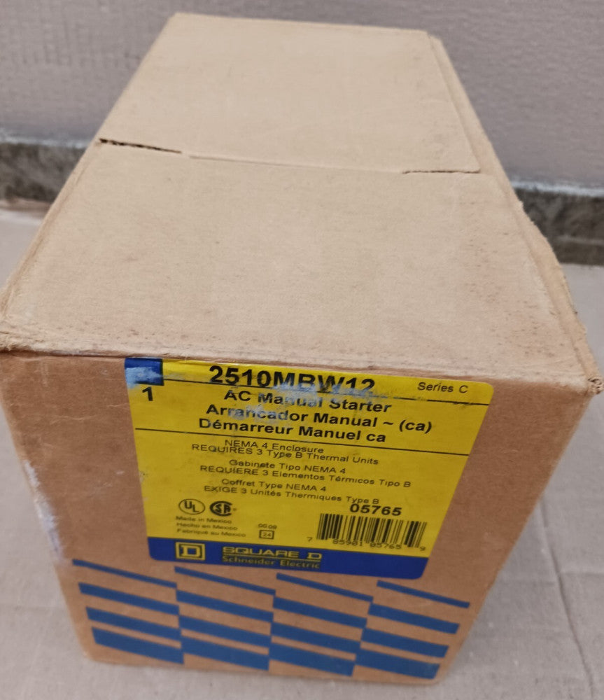 New Square D 2510MBW12 Size 0 Manual Motor Starter Stainless 5 HP  2510 MBO2