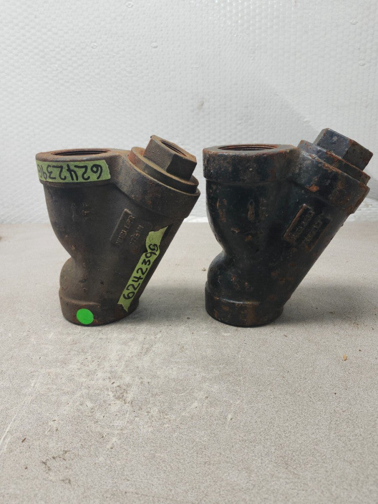 USED LOT OF 2 MUELLER STEAM Y STRAINER  2'' 2.0-11M-01