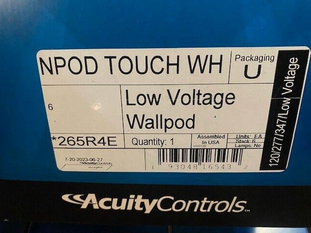 Touch Screen Wall Switch, White By Sensor Switch NPOD TOUCH WH