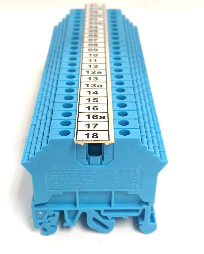 CONTA CLIP FEED THROUGH TERMINAL BLOCK BLUE RK 2,5 600 V   LOT OF 22