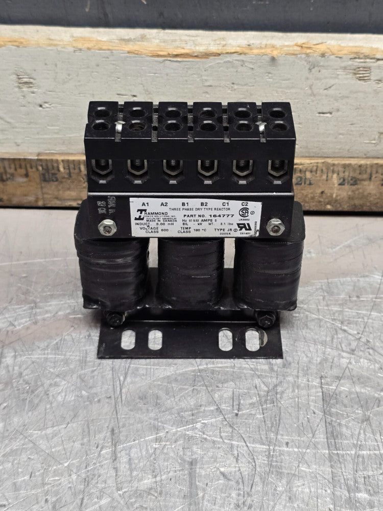 HPS THREE PHASE DRY TYPE REACTOR 164777 3PH 600V 8A, USED TAKEOUT! MAKE OFFER!