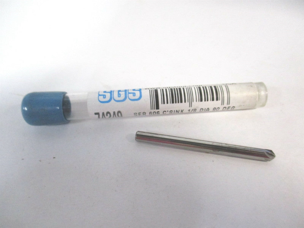SGS (74249) 1/8" x 1/8" x 1-1/2" OAL Solid Carbide 6 Flute Straight Countersink 