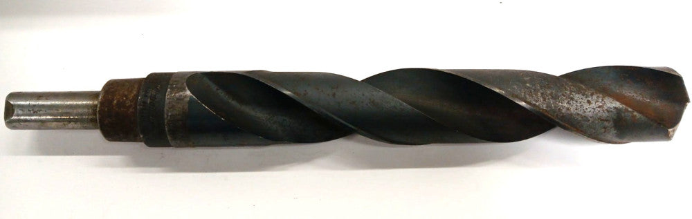 NATIONAL 1-15/32 REDUCED SHANK HARDENED STEEL DRILL BIT 2 FLUTES OAL 13 IN.