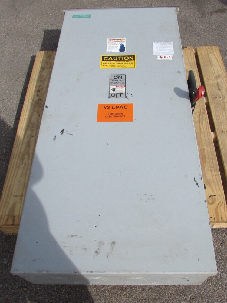 SIEMENS HF365R HEAVY-DUTY FUSIBLE SAFETY SWITCH, RAINPROOF, 400A,NICE TAKEOUT!