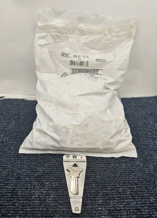 ( QTY 120 ) Hillman 88252: #68N Universal Single Sided Blank Keys