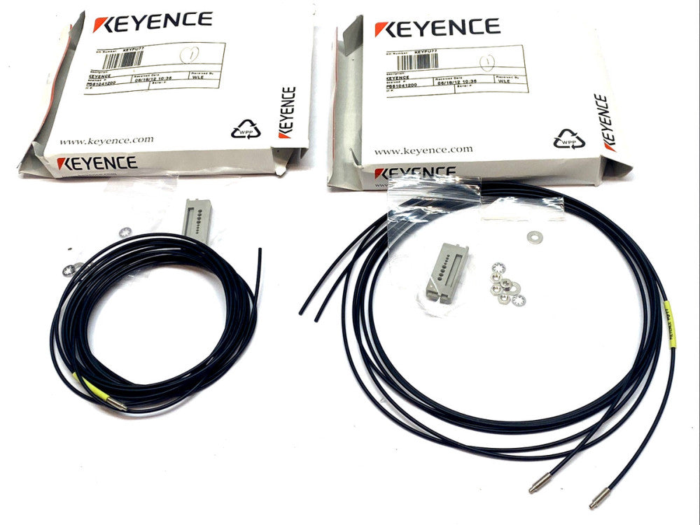 Keyence FU-77 Fiber Optic Cable Sensor LOT OF 2