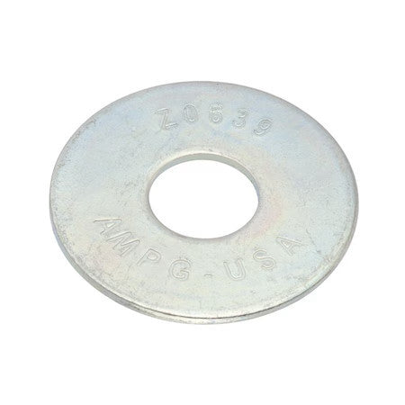 Zoro Select Z0639 Fender Washer, For Screw Size 1/2 In ,Steel Zinc Plated