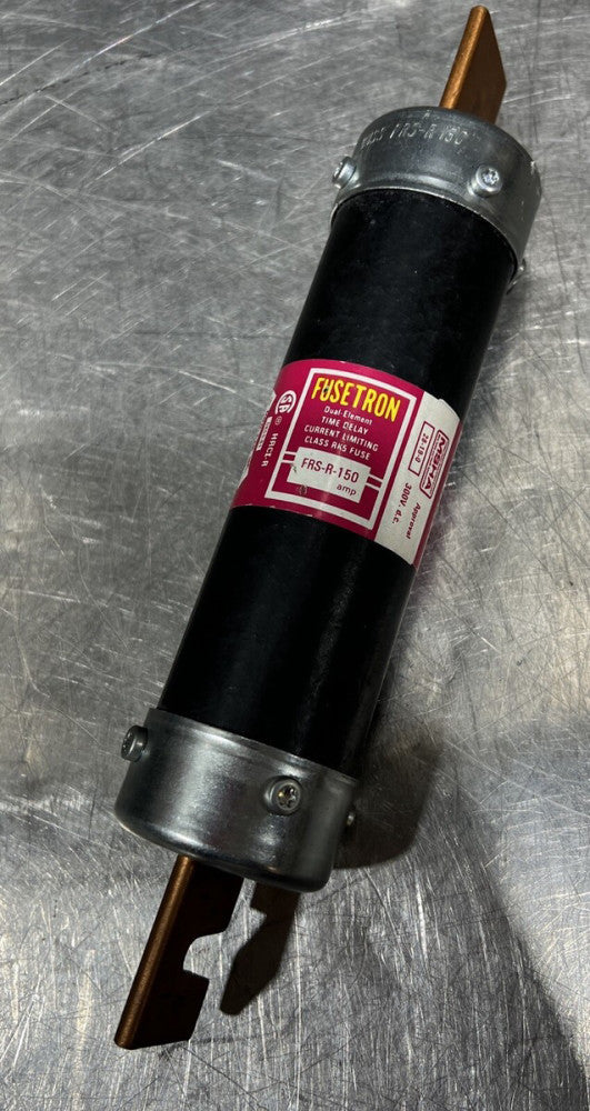 Bussmann FRS-R-150 Fusetron Time Delay Fuse, Class RK5, 600VAC 300VDC 150Amp Nos