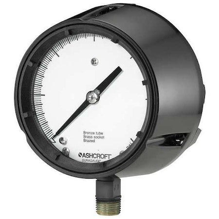 Ashcroft 451279As04lv/30# Process Compound Gauge, 30 To 0 To 30 Psi, 4 1/2 In