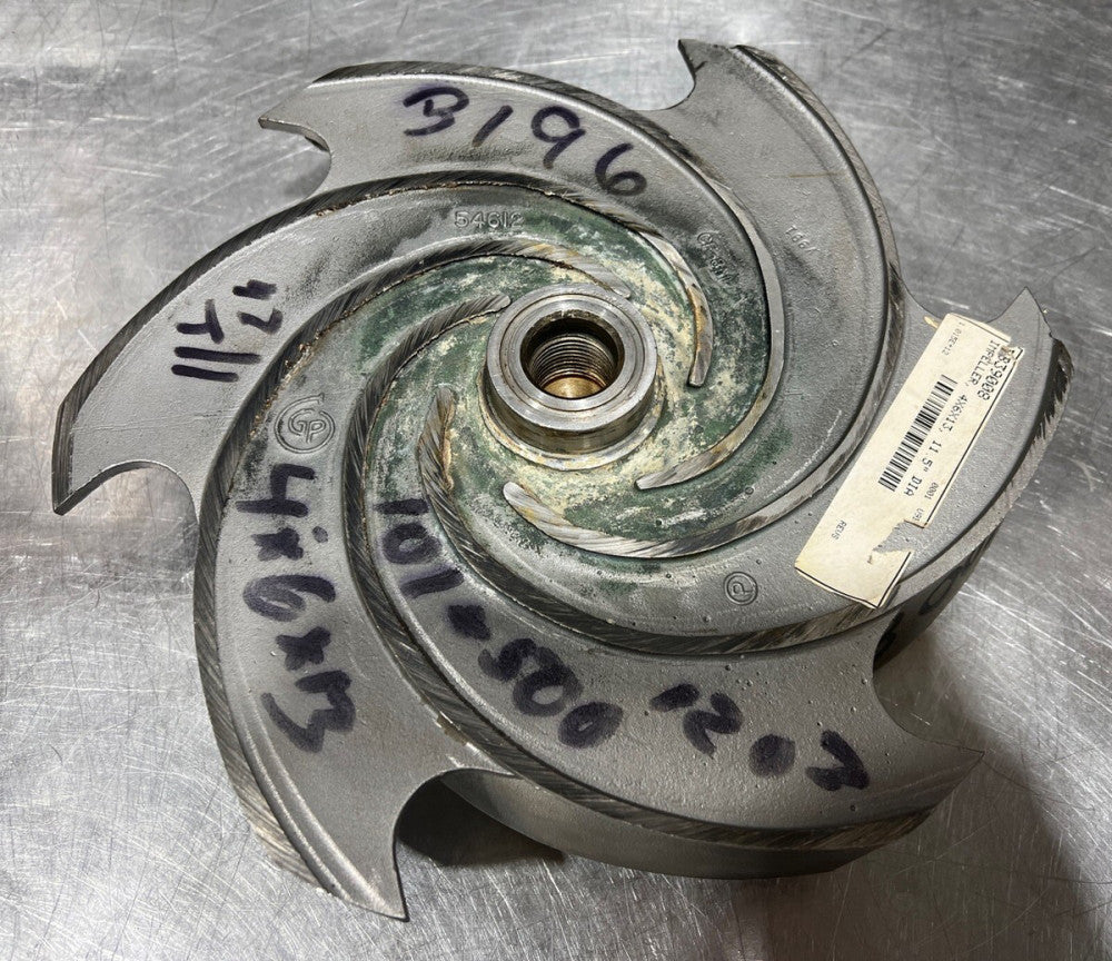 Goulds Pump IMPELLER 54612 Nos Surplus 4x6x13, 11.5” Diameter. Item ID 2