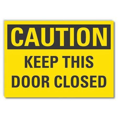 Lyle Lcu3-0275-Ed_14X10 Caution Sign, 10 In H, 14 In W, Non-Pvc Polymer,