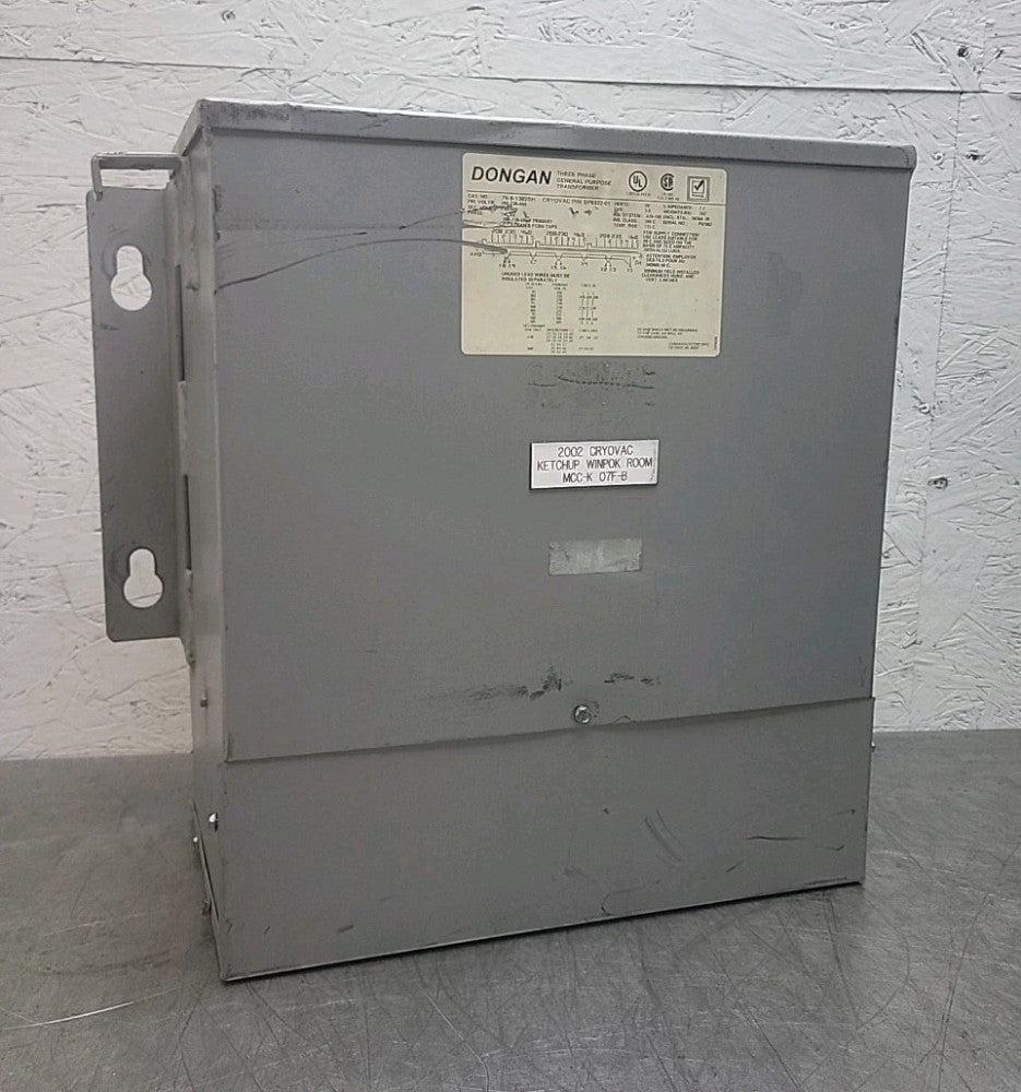 Dongan 76-9-1382SH 3 Phase Transformer 208-230-460 Vac 9kVA 60 Hertz SP6322-01