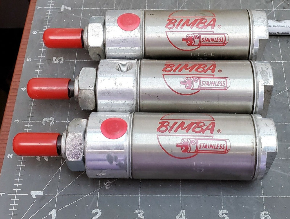Set Of (3) 171.5-D Bimba 1-1/2"x1.5" Original Line Cylinder OPEN  STOCK [B9B1]
