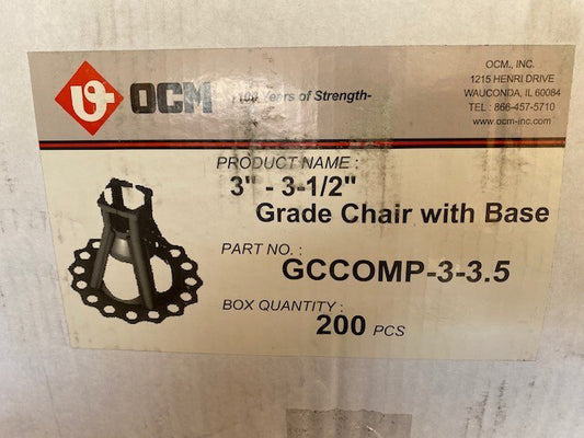 (CASE OF 200) OCM GCCOMP-3-3.5 Grade Chair with Base (NEW)