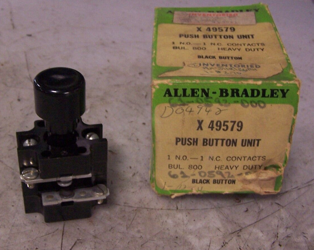 NEW ALLEN BRADLEY PUSH BUTTON UNIT 1 N.O. 1 N.C. CONTACTS  X49579