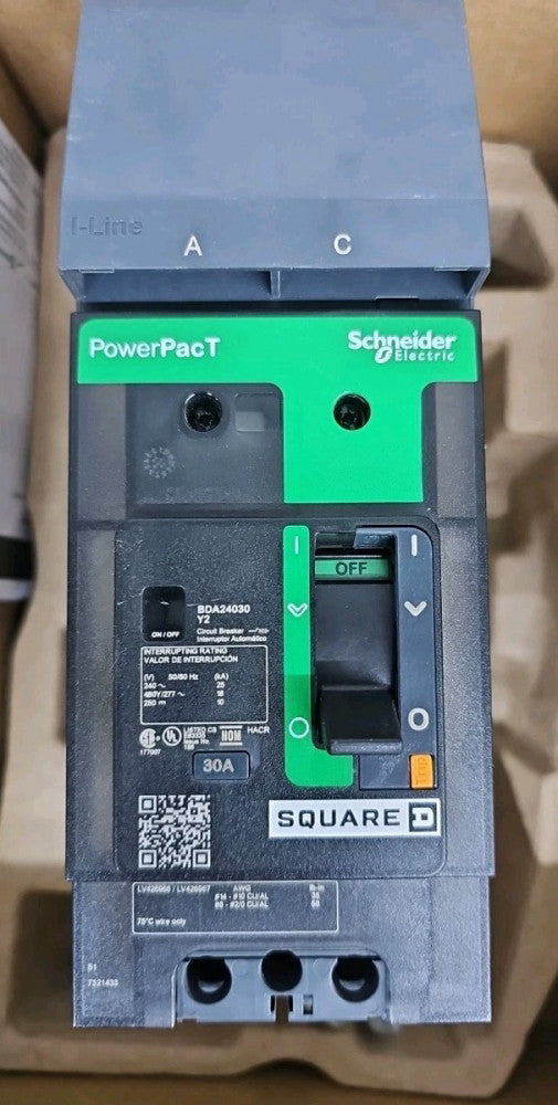 BDA24030Y2 Square D BGA 2 Pole 30 Amp Circuit Breaker NTO