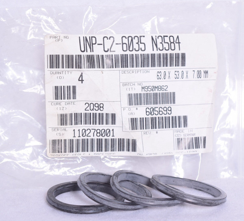 4 Count Zatkoff Oil Seals 63.0 X 53.0 X 7.00 N-SYM Piston U-Cup UNP-C2-6035 N358