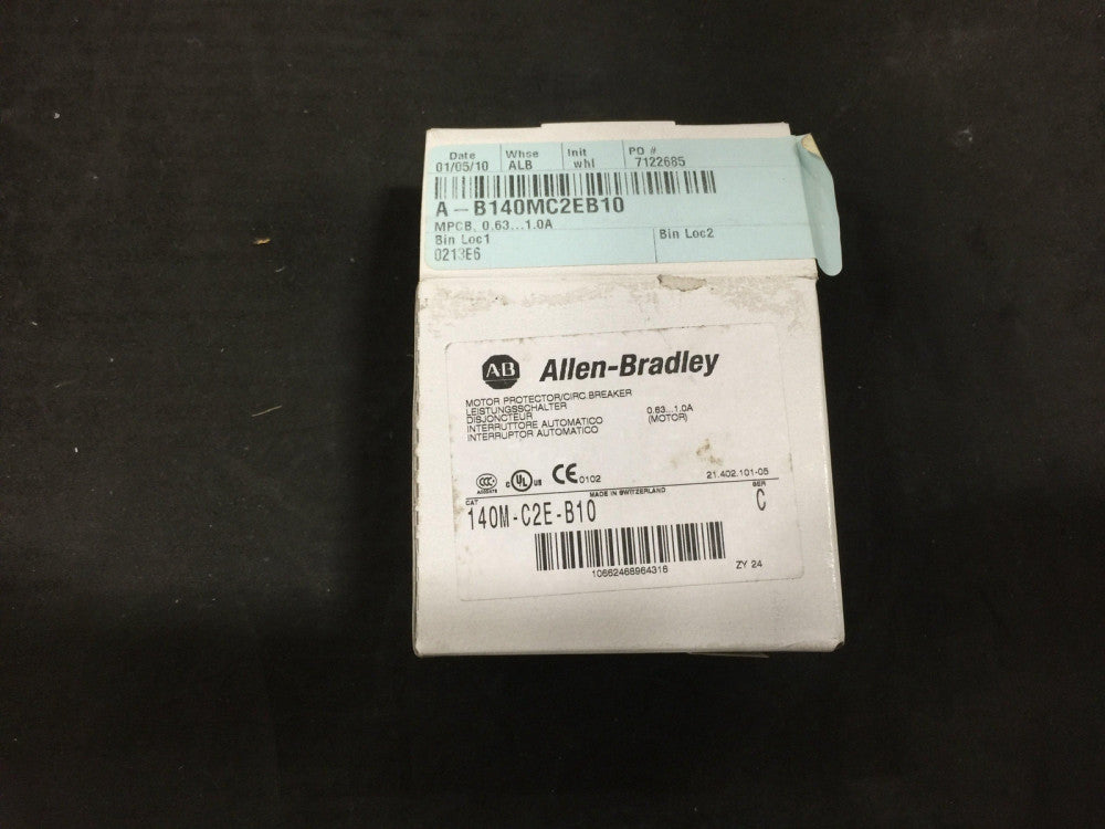 ALLEN BRADLEY 140M-C2E-B10 SER.C CIRCUIT BREAKER, MOTOR PROTECTOR 