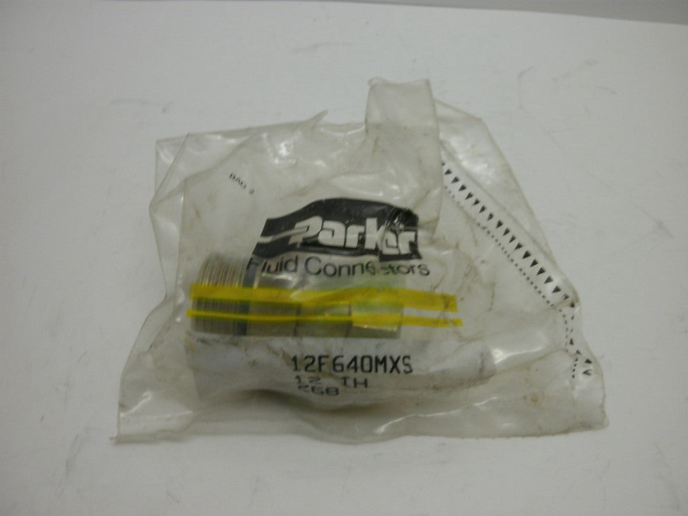 PARKER 12F640MXS FLUID CONNECTOR STRAIGHT SWIVEL NEW IN BAG