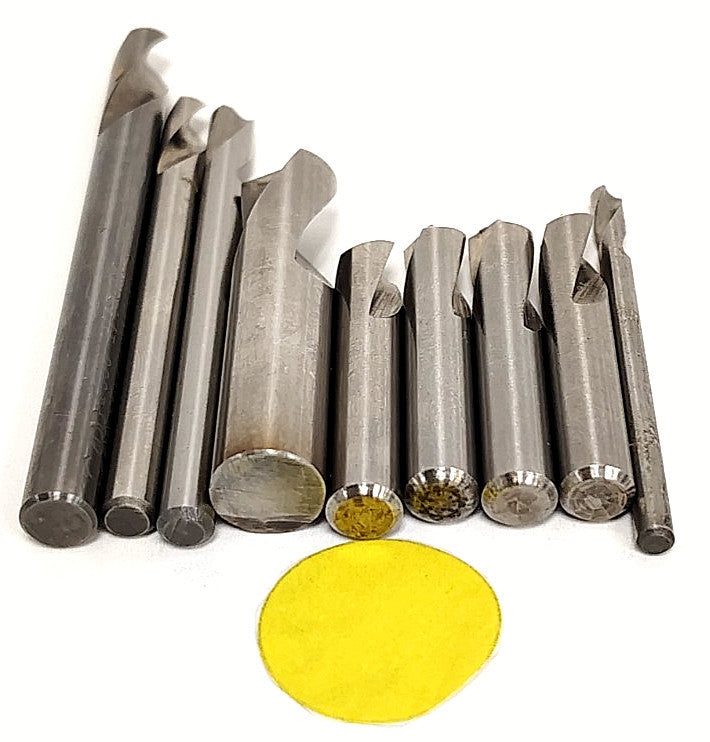 ASSORTED LOT SPOTTING DRILLS 90° HSS ****LOT OF 9****