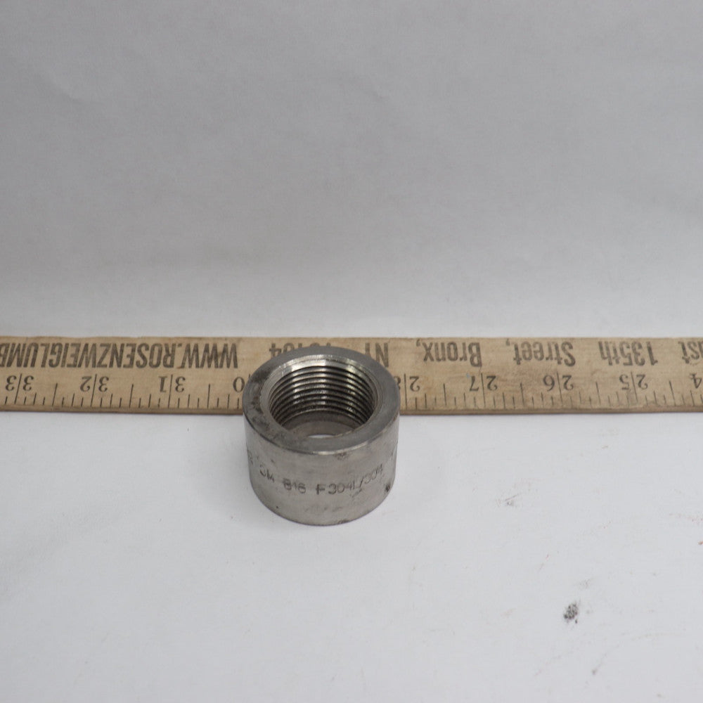 Round Threaded Coupling 304 Stainless Steel 1"