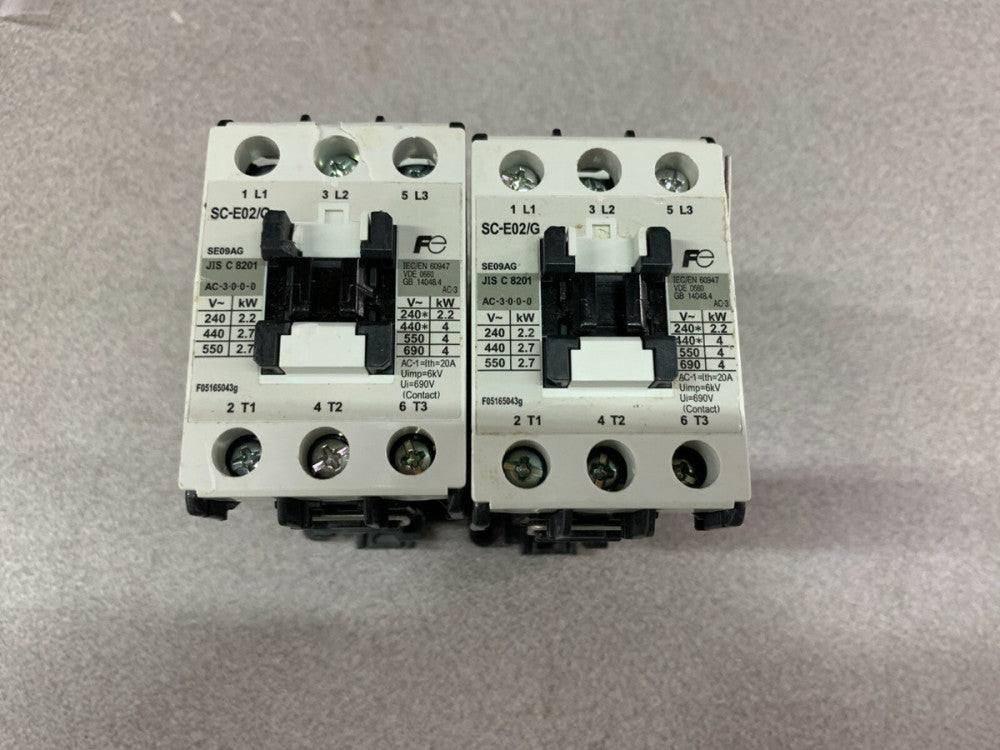 LOT OF 2 USED FUJI CONTACTOR SC-E02/G