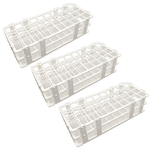 3 Packs Plastic Test Tube Rack, 40 Holes Lab Test Tube Rack Holder for 20mm T...