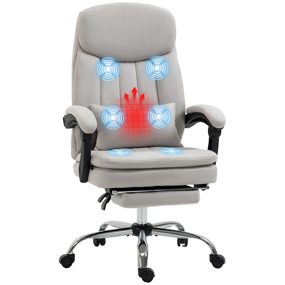 Microfibre Executive Office Desk Chair with Vibration Massage Lumbar Support
