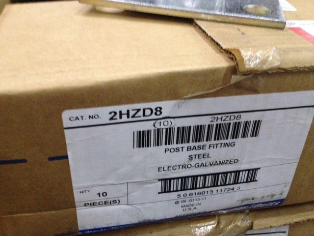 Thomas & Betts # 2HZD8 Post Base Steel Fitting Box of 10 (NEW)
