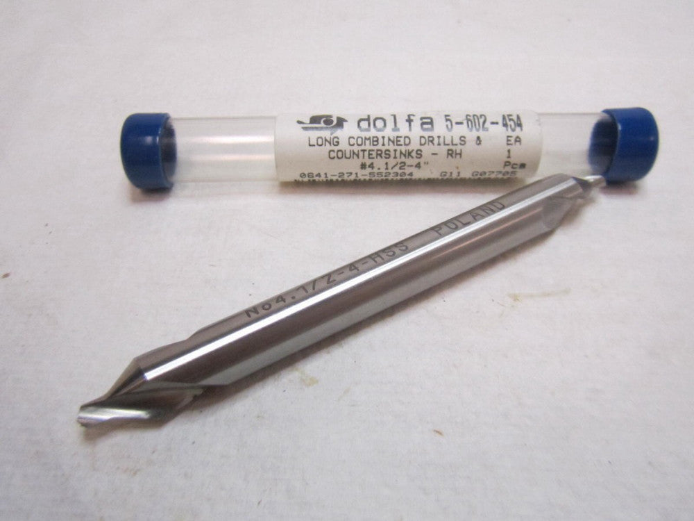 Dolfa 5-602-454 Combo #4 & 1/2" 60° Included Angle HHS Drill & Countersink 