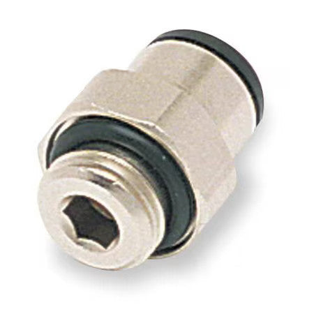 Legris 3101 04 10 Push-Fit Adapter Fitting, 4Mm Tube Size, Brass, Silver, 10 Pk