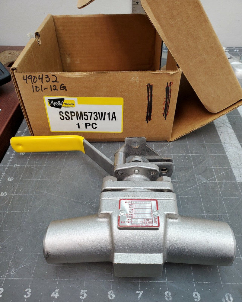 1” 300 TEV Apollo Stainless Butt Weld Ball Valve CWP720 CF3M SSPM572W1A [B1BD] 