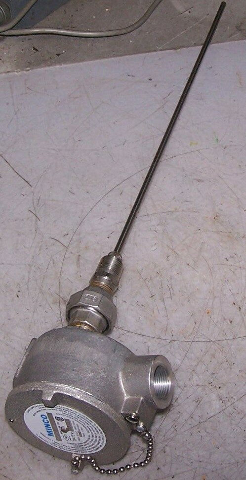 NEW MINCO CH104P4T6 TEMPERATURE SENSOR W/ PROBE 16-1/2" 30 VDC 1.35 WATT