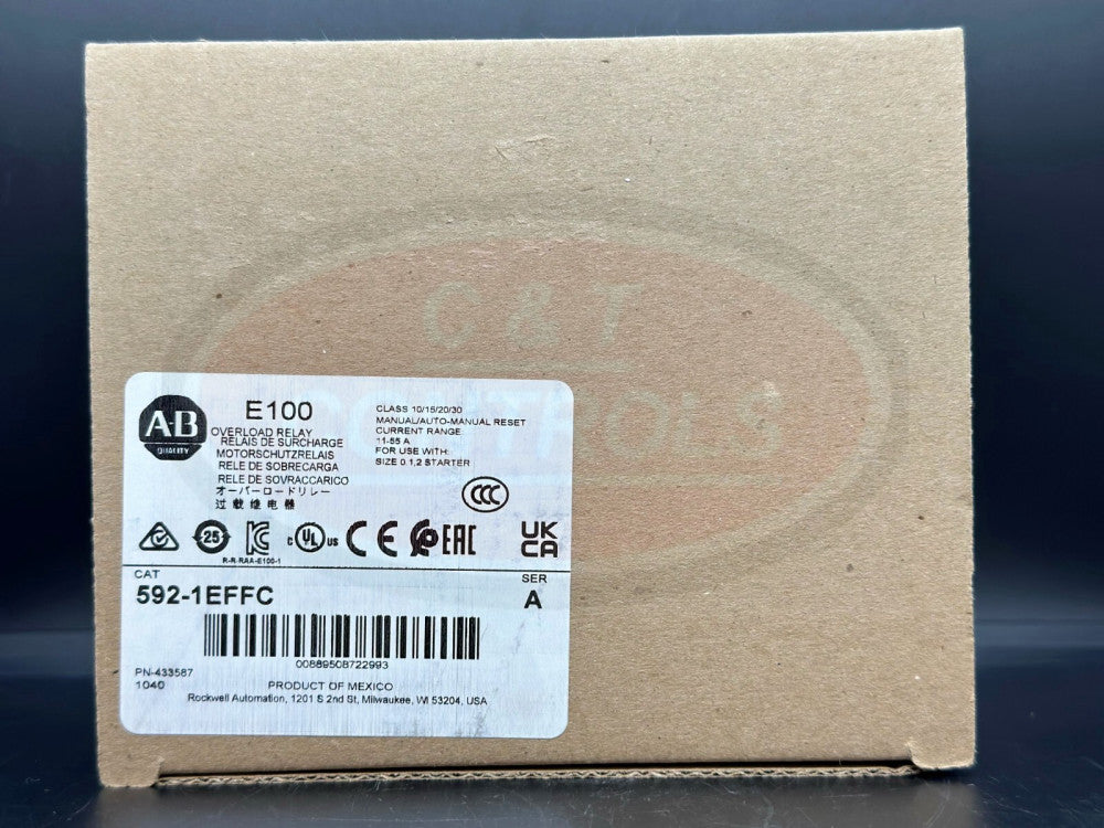 Allen Bradley 592-1EFFC E100 Overload Relay 11-55A New In Box USA Stock