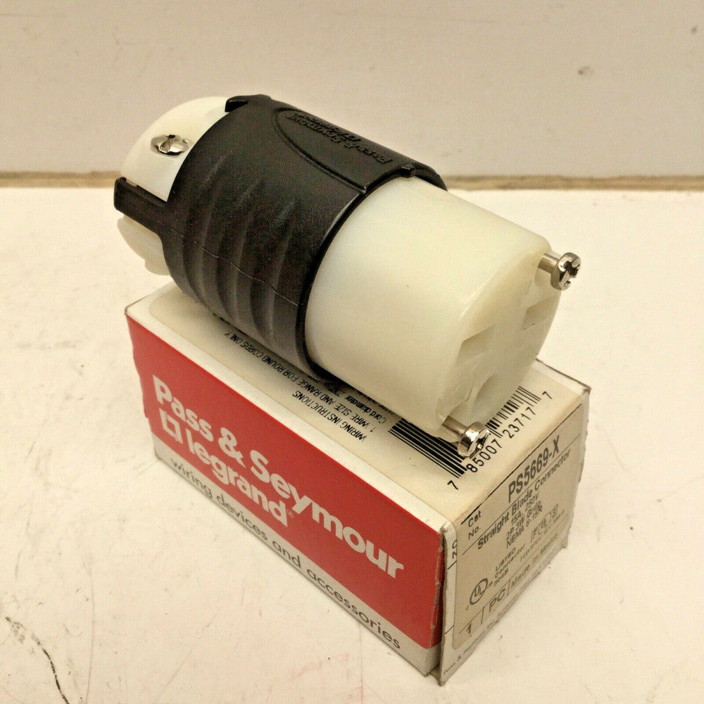 Pass & Seymour Legrand PS5669-X Straight Blade Connector 15A, 250V, 2P 3W, 6-15R