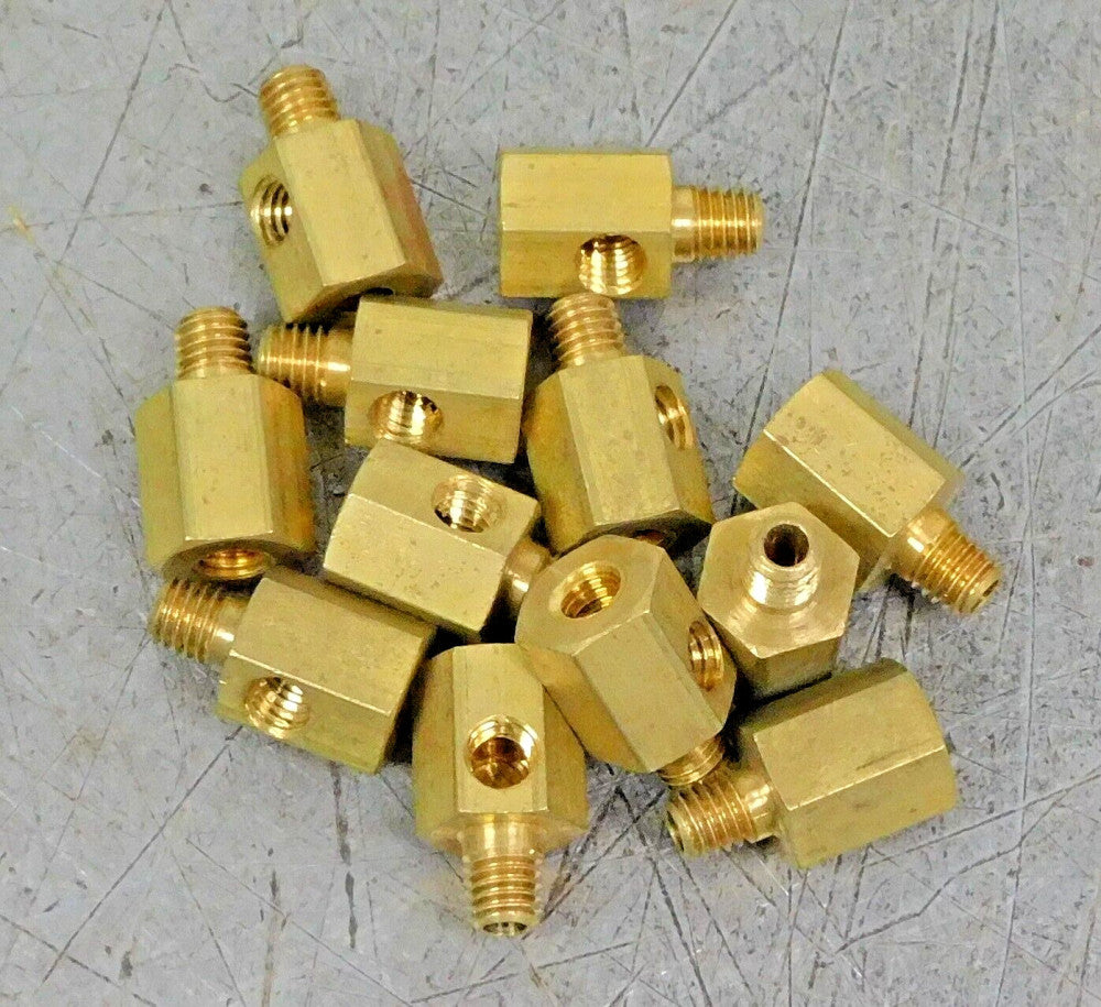 ASCO Numatics 134-233 Pneumatic Brass Fitting 10/32ml-10/32tee Lot of Twelve(12)
