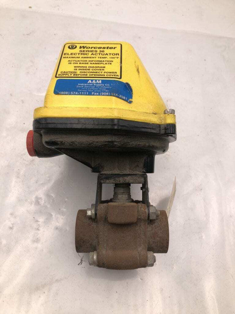 Worcester 1" A105 Steel Electric Actuated Ball Valve 1480CWP 150in-lb