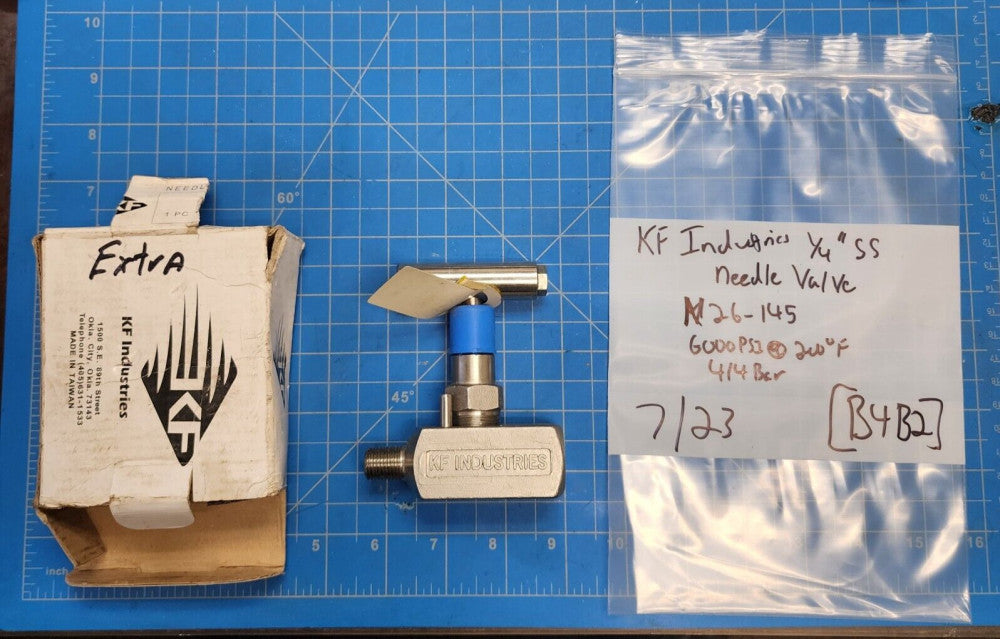 KF Industries Needle Valve N26-145 1/4" 6000 psi 200F SS 414 Bar [B4B2]