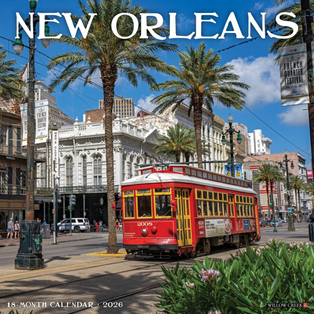 New Orleans 2026 12" x 12" Wall Calendar (free shipping)