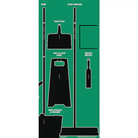 Zoro Select Gpsm204 Shadow Board,Cleaning,Blk  Shadow Color