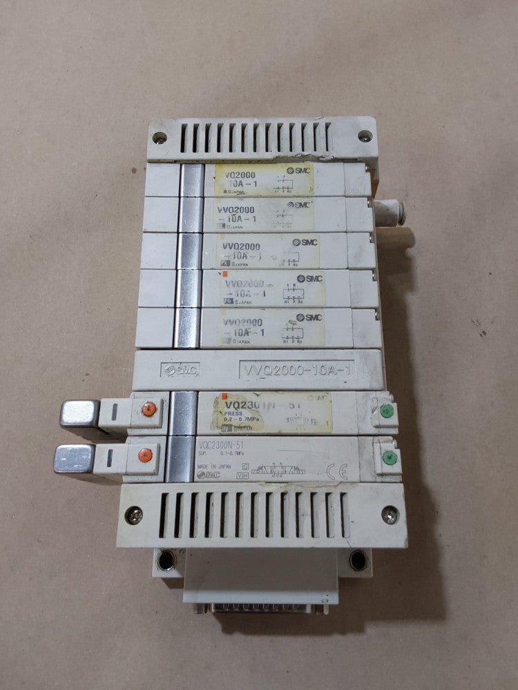SMC Valve VVQ2000-10A-1  Manifold, VVQ2000-10A-1, VQ2301N-51, VQC2300N-51