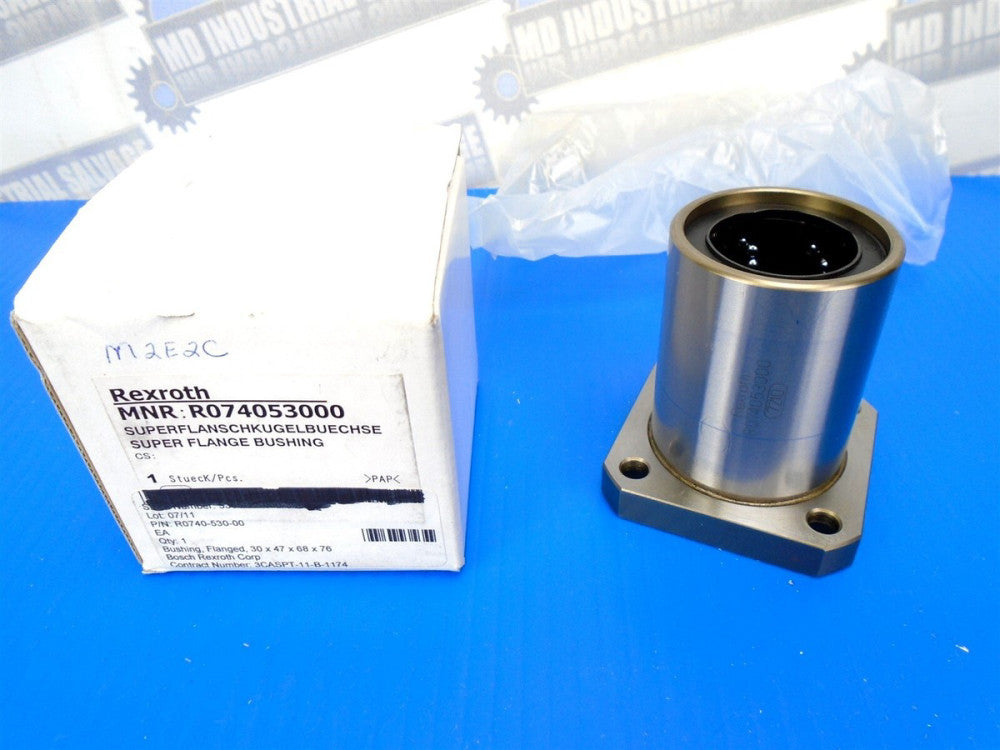 BOSCH REXROTH - R074053000 - SUPER FLANGE BUSHING BEARING 30 x 47 x 68 x 76 -NEW