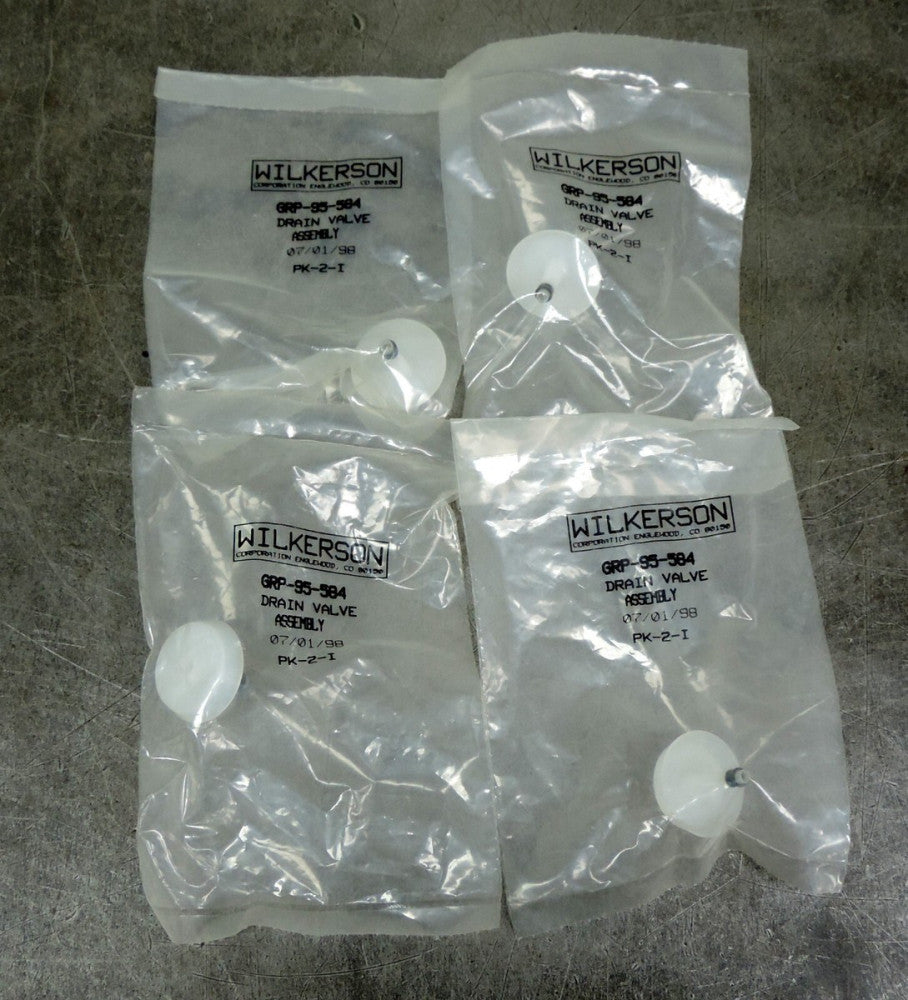 Wilkerson GRP-95-584 Drain Valve Assembly Kit Lot of Four (4)