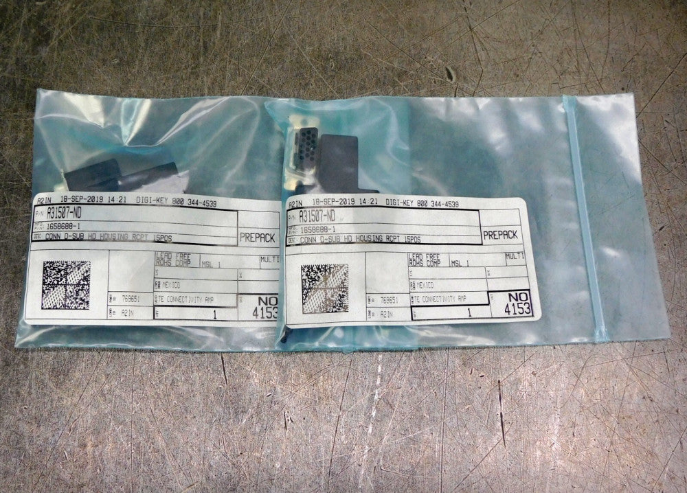 TE Connectivity A31507-ND Connector D-Sub Housing Receptacle Lot of Two (2)