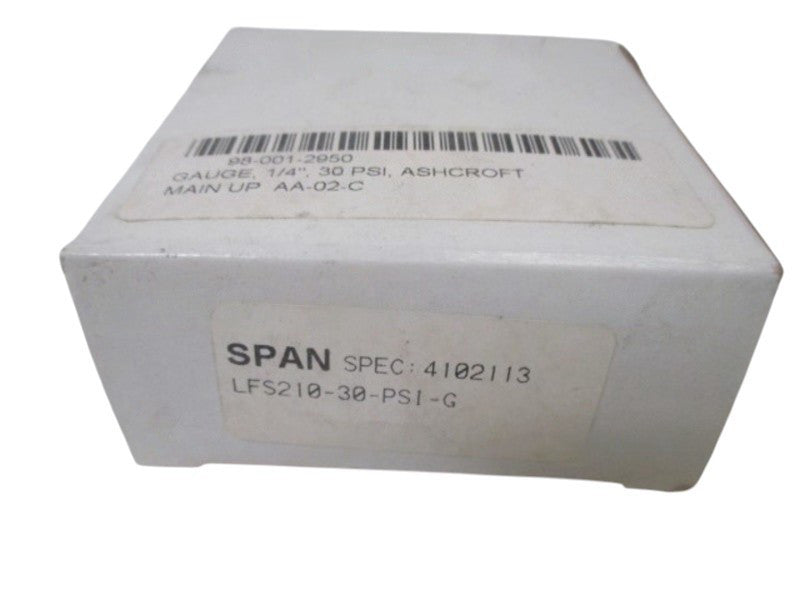 SPAN LFS210-30-PSI-G GAUGE 0-30PSI  NSMP