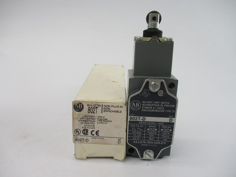 ALLEN BRADLEY 802T-D SER. D 72-120VAC 60A (WH) NSMP