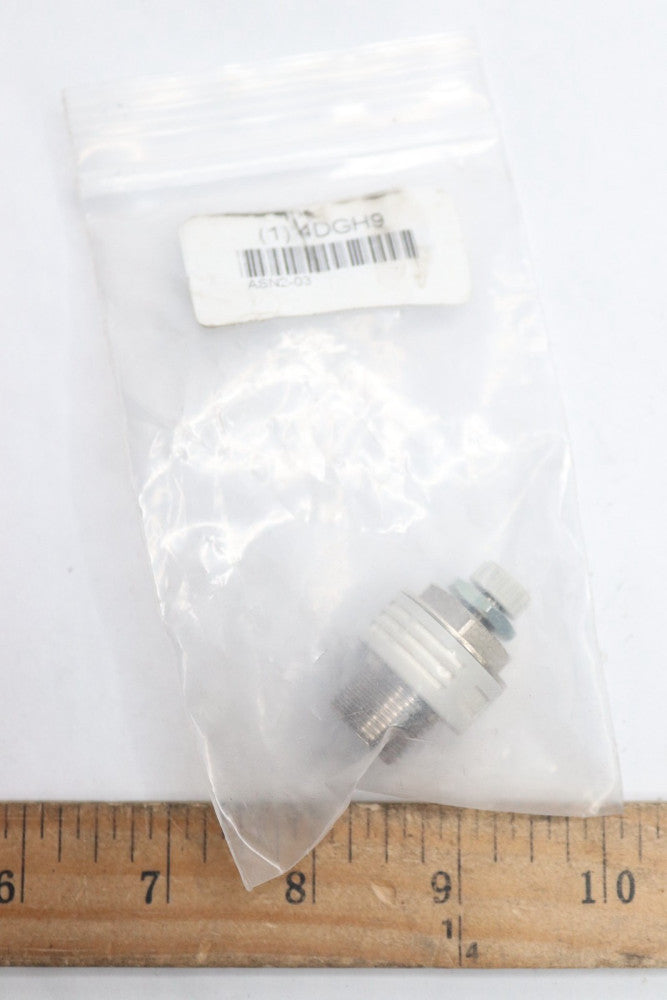 SMC Exhaust Port Flow Control Valve 0-145psi Nickel Plated Brass 3/8" 4DGH9