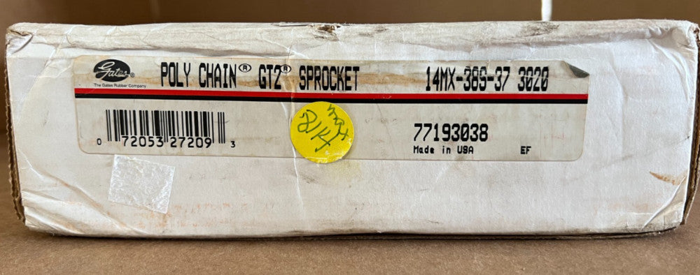 GATES, 14MX-38S-37 3020, POLY CHAIN GTS SPROCKET, 77193038, NEW! MAKE OFFER!